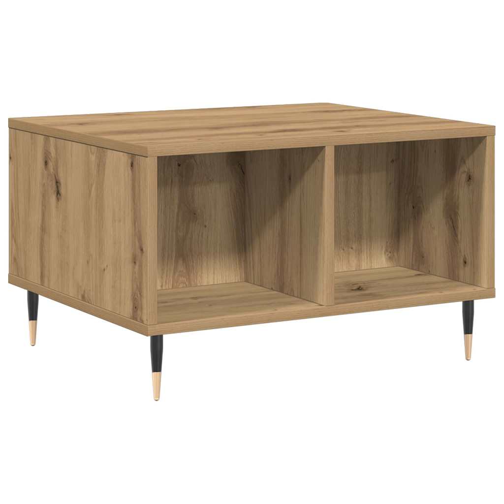 Tavolino da Salotto Rovere Artigianale 60x50x36,5cm Multistrato