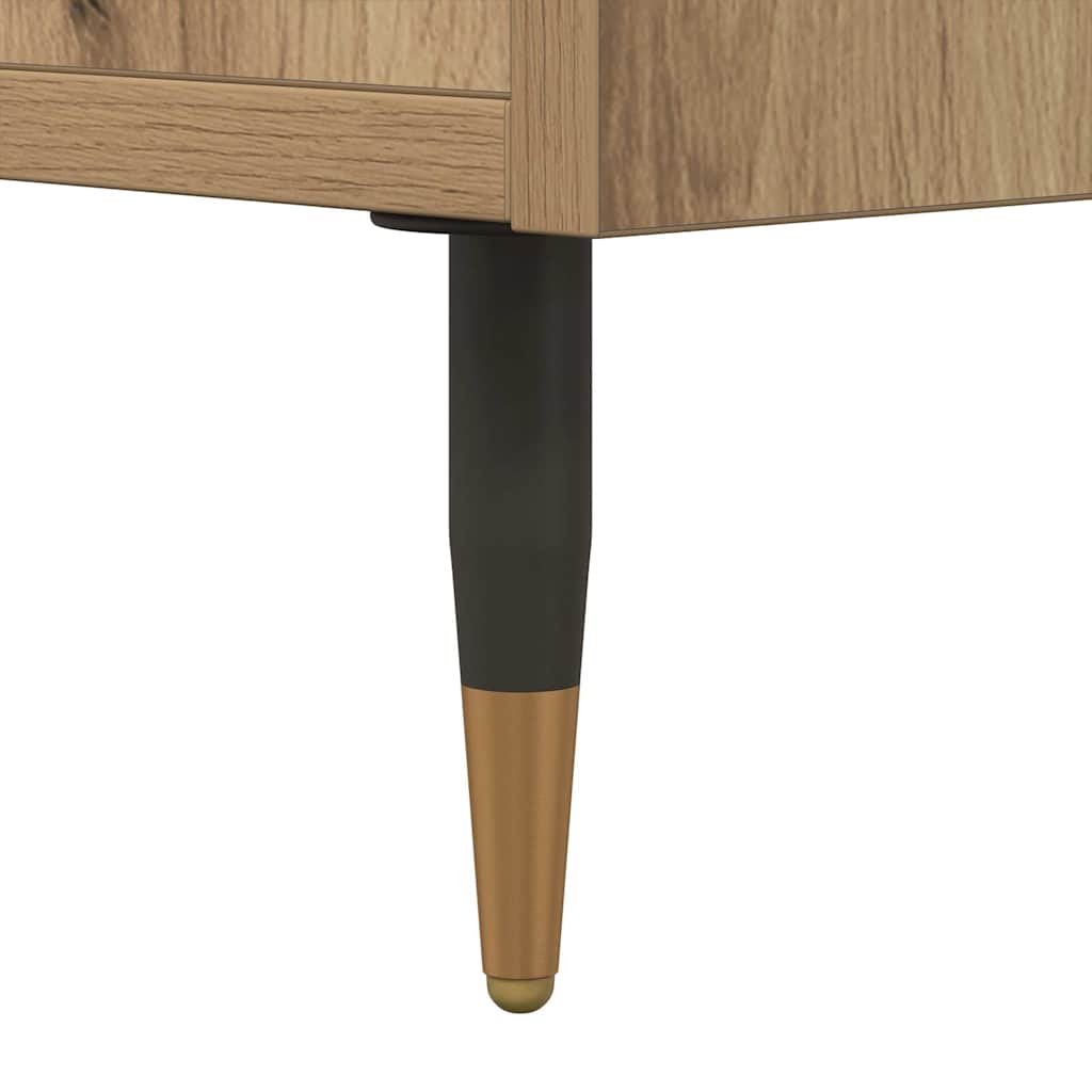 Tavolino da Salotto Rovere Artigianale 60x50x36,5cm Multistrato