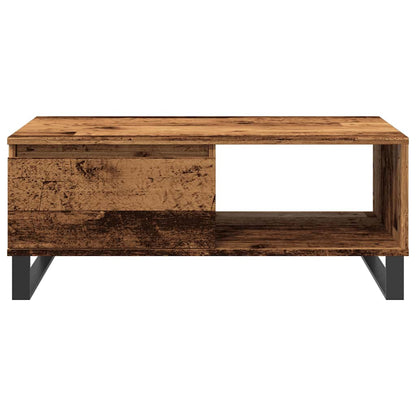 Tavolino da Salotto Legno Antico 90x50x36,5 cm in Truciolato