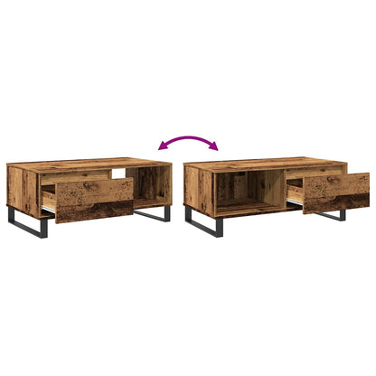Tavolino da Salotto Legno Antico 90x50x36,5 cm in Truciolato