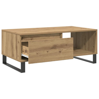 Tavolino da Salotto Rovere Artigianale 90x50x36,5 cm Truciolato | homemem39