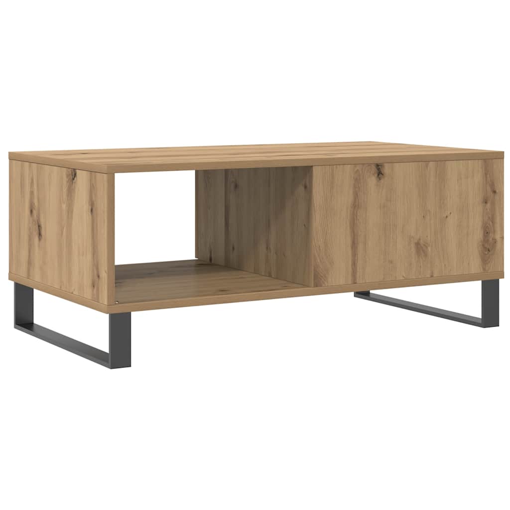 Tavolino da Salotto Rovere Artigianale 90x50x36,5 cm Truciolato