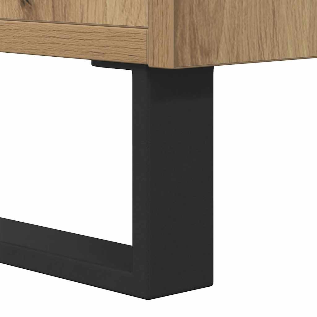 Tavolino da Salotto Rovere Artigianale 90x50x36,5 cm Truciolato