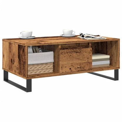 Tavolino da Salotto Legno Antico 90x50x36,5 cm in Truciolato