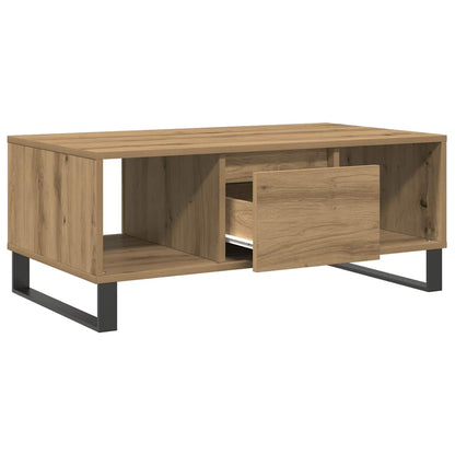 Tavolino da Salotto Rovere Artigianale 90x50x36,5 cm Truciolato