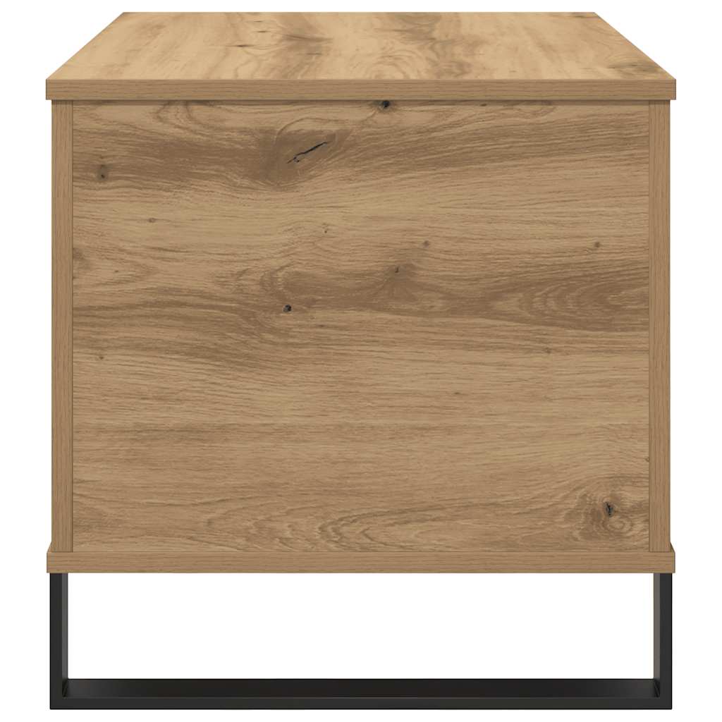 Tavolino Salotto Rovere Artigianale 60x44,5x45 cm in Truciolato | homemem39