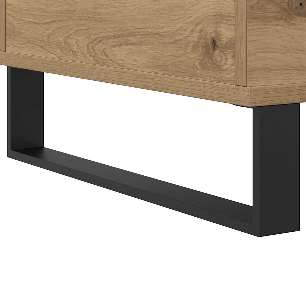 Tavolino Salotto Rovere Artigianale 60x44,5x45 cm in Truciolato | homemem39