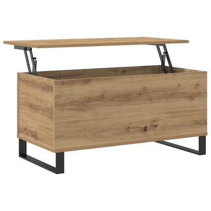 Tavolino Salotto Rovere Artigianale 90x44,5x45 cm in Truciolato