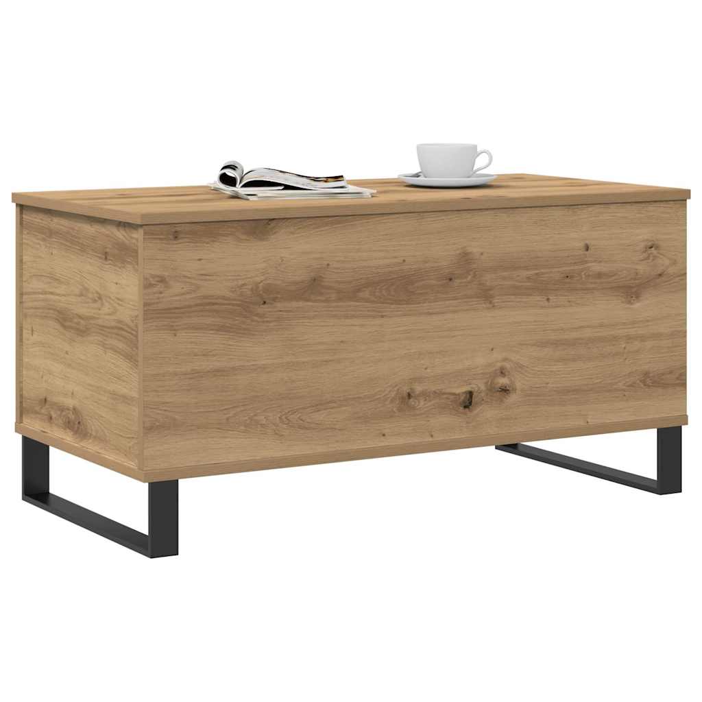 Tavolino Salotto Rovere Artigianale 90x44,5x45 cm in Truciolato