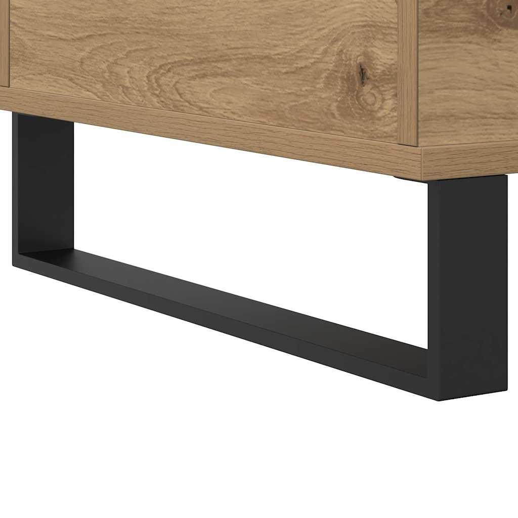 Tavolino Salotto Rovere Artigianale 90x44,5x45 cm in Truciolato