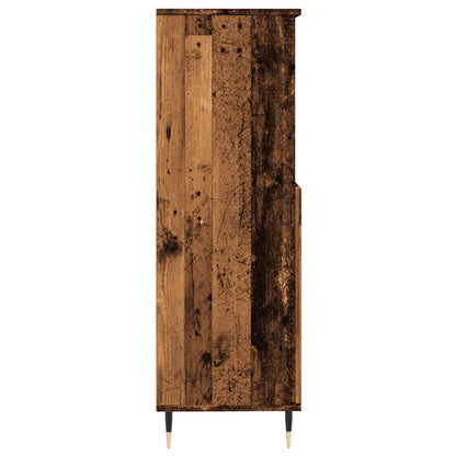 Credenza Legno Antico 60x36x110 cm in Legno Multistrato - homemem39