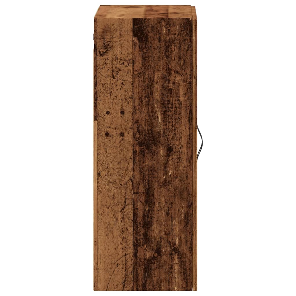 Mobile a Parete Legno Antico 69,5x34x90 cm in Truciolato - homemem39