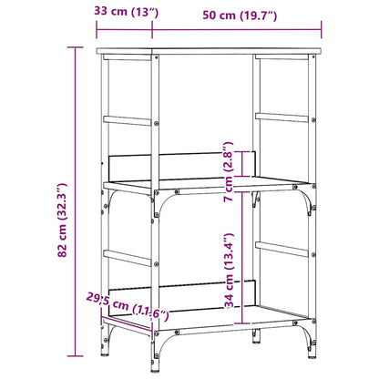 Libreria Rovere Artigianale 50x33x82 cm Legno Multistrato