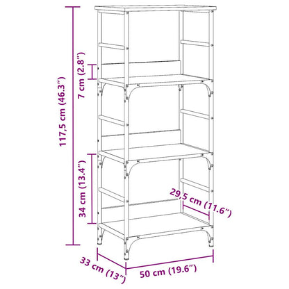 Libreria Rovere Artigianale 50x33x117,5 cm Legno Multistrato | homemem39