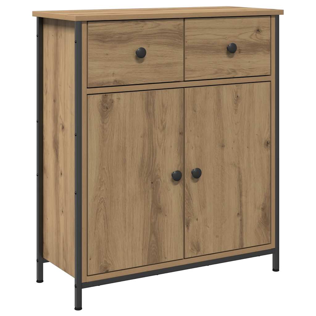 Credenza Rovere Artigianale 70x30x80 cm in Legno Multistrato - homemem39