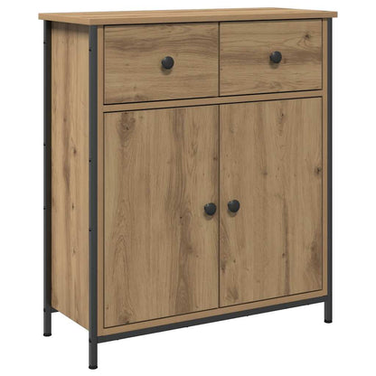 Credenza Rovere Artigianale 70x30x80 cm in Legno Multistrato - homemem39