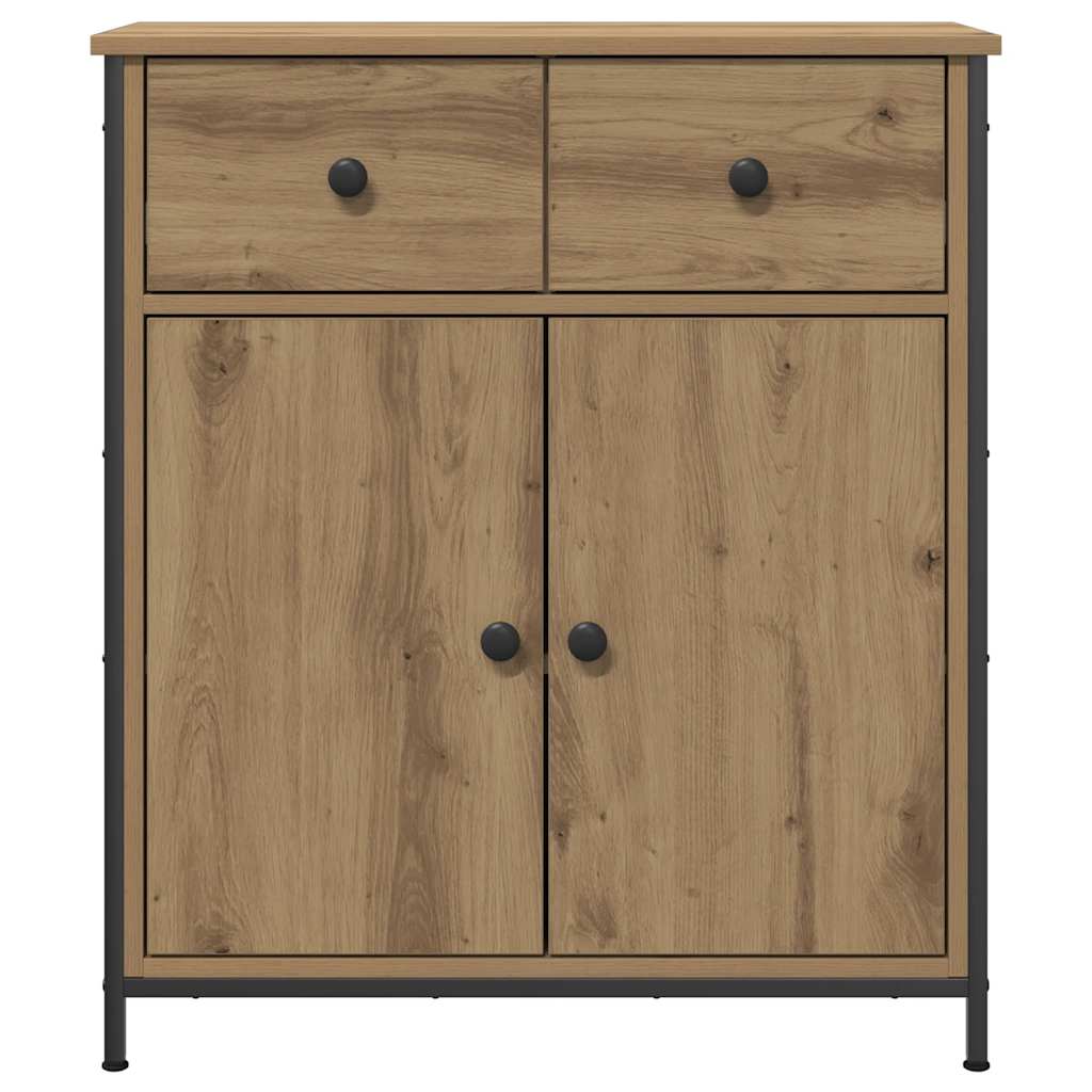 Credenza Rovere Artigianale 70x30x80 cm in Legno Multistrato - homemem39