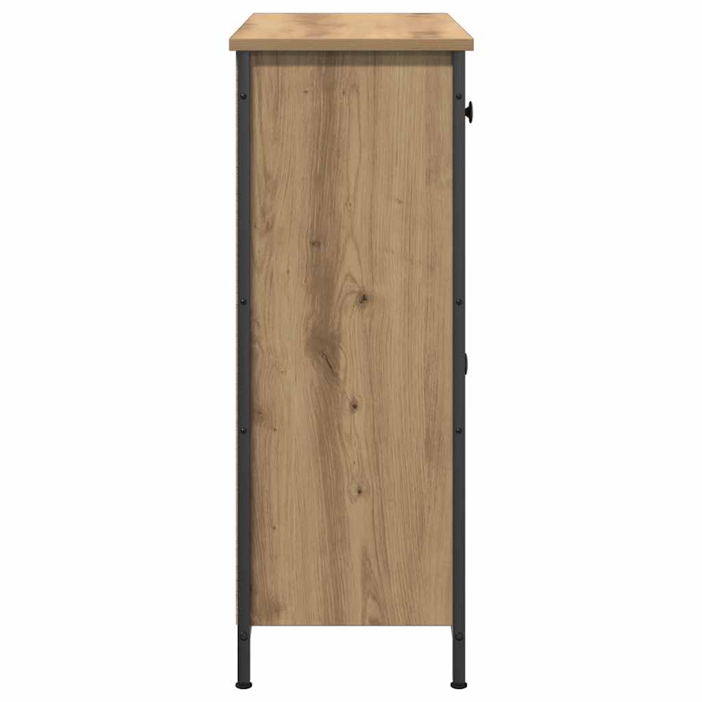 Credenza Rovere Artigianale 70x30x80 cm in Legno Multistrato - homemem39