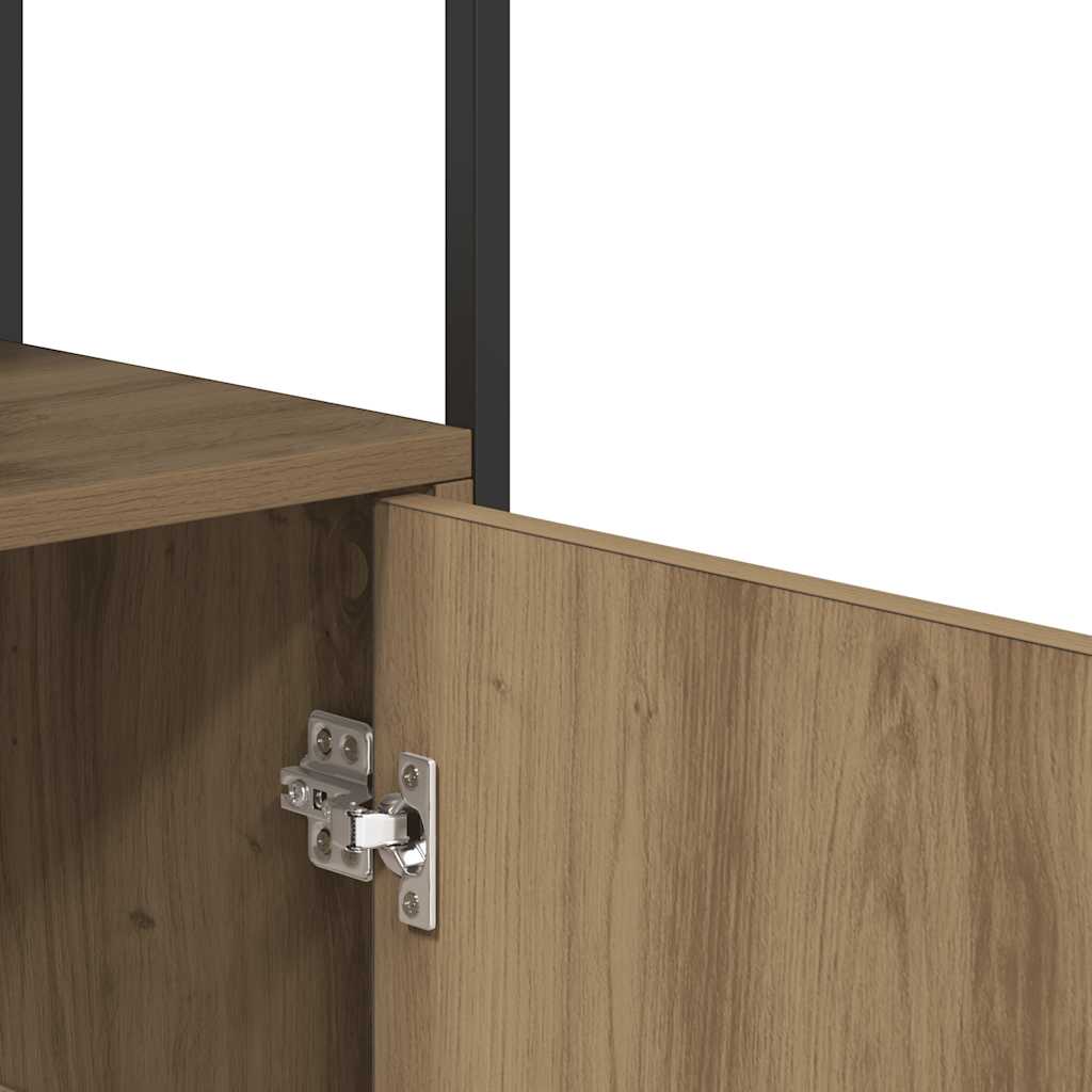 Credenza Rovere Artigianale 70x30x80 cm in Legno Multistrato - homemem39