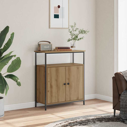 Credenza Rovere Artigianale 70x30x80 cm in Legno Multistrato - homemem39