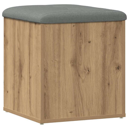 Panca Portaoggetti Rovere Artigianale 42x42x45 cm in Truciolato | homemem39