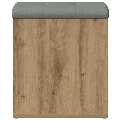 Panca Portaoggetti Rovere Artigianale 42x42x45 cm in Truciolato | homemem39