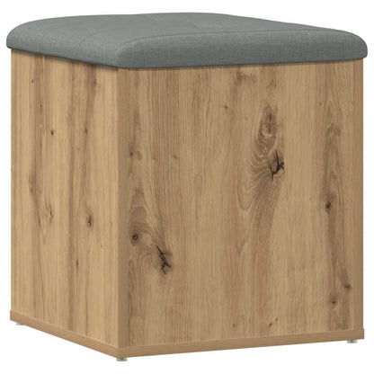 Panca Portaoggetti Rovere Artigianale 42x42x45 cm in Truciolato | homemem39