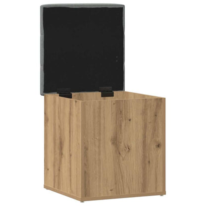 Panca Portaoggetti Rovere Artigianale 42x42x45 cm in Truciolato | homemem39