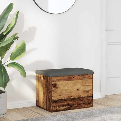 Panca Portaoggetti Legno Antico 62x42x45 cm Legno Multistrato | homemem39
