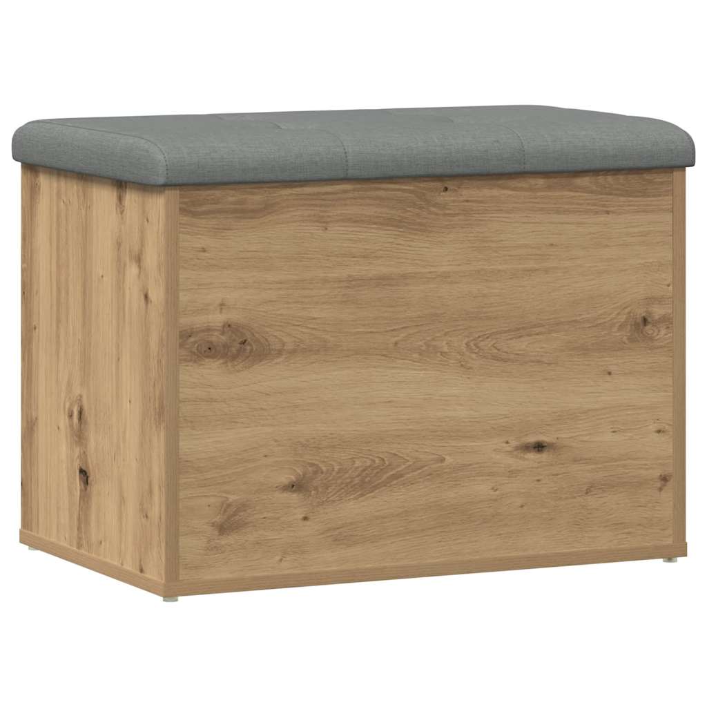 Panca Portaoggetti Rovere Artigianale 62x42x45 cm in Truciolato | homemem39