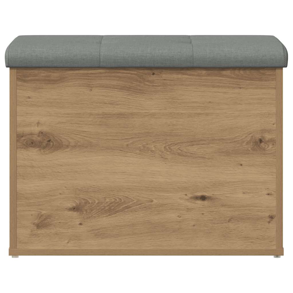 Panca Portaoggetti Rovere Artigianale 62x42x45 cm in Truciolato | homemem39