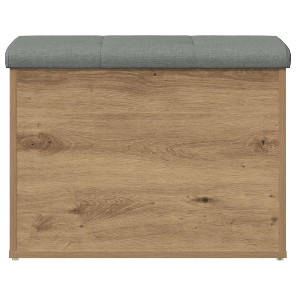 Panca Portaoggetti Rovere Artigianale 62x42x45 cm in Truciolato