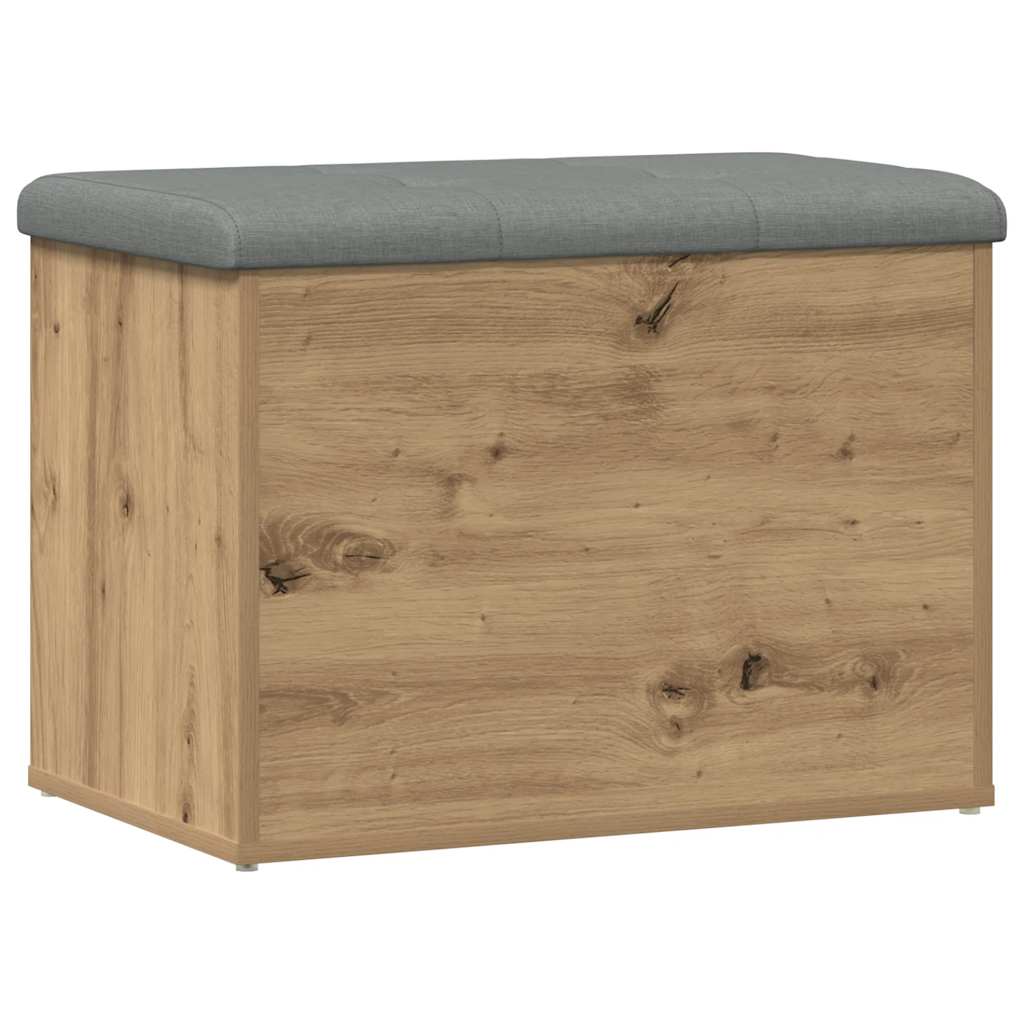 Panca Portaoggetti Rovere Artigianale 62x42x45 cm in Truciolato