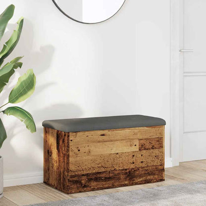 Panca Portaoggetti Legno Antico 82x42x45 cm Legno Multistrato | homemem39
