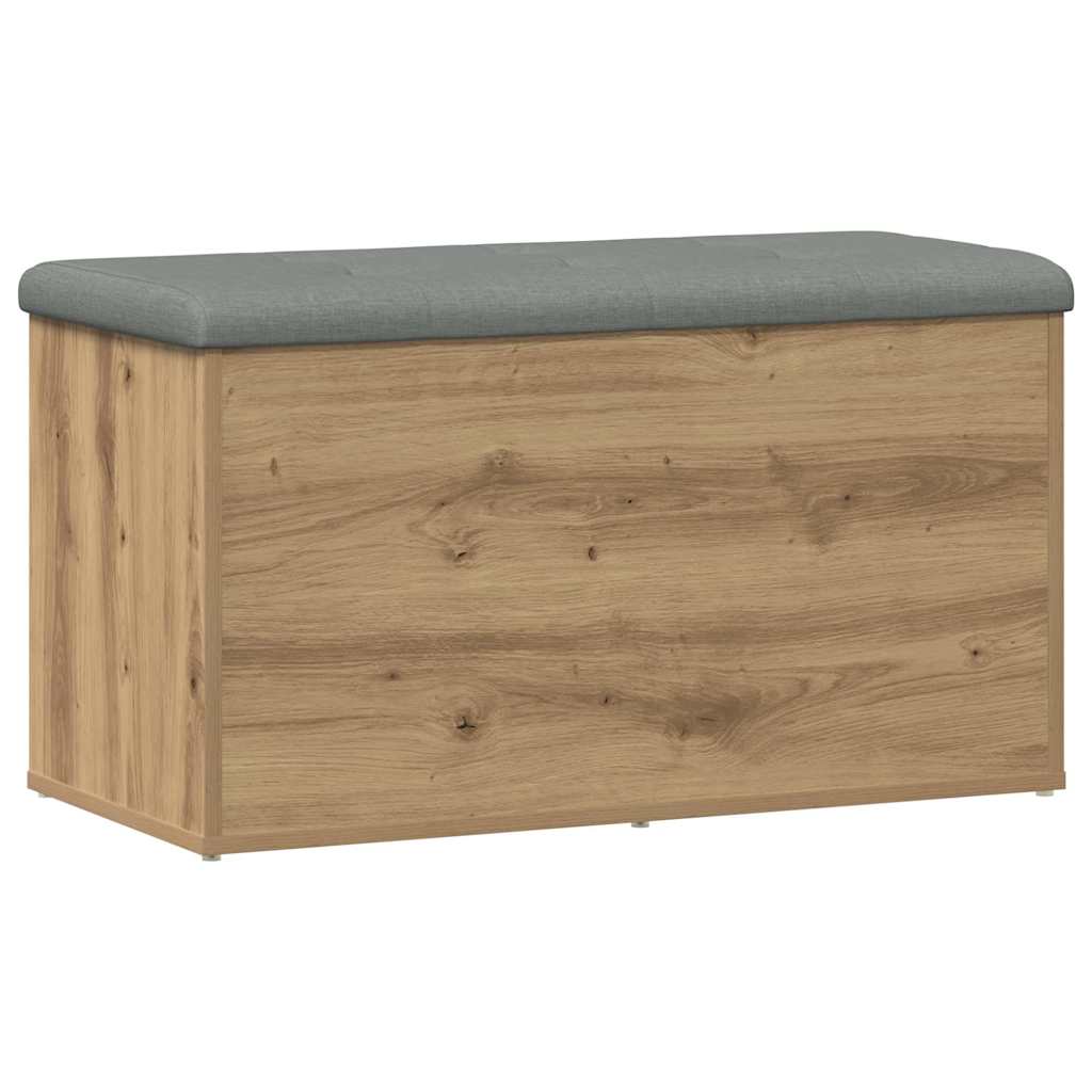 Panca contenitore artigianale in rovere 82x42x45 cm in legno ingegnerizzato
