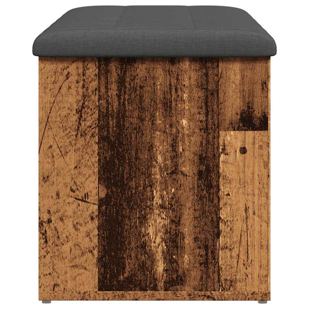 Panca Portaoggetti Legno Antico 102x42x45 cm Legno Multistrato | homemem39