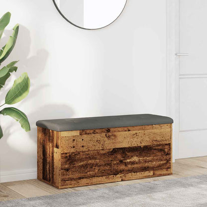 Panca Portaoggetti Legno Antico 102x42x45 cm Legno Multistrato | homemem39