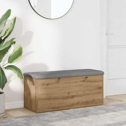 Panca contenitore artigianale in rovere 102x42x45 cm in legno ingegnerizzato