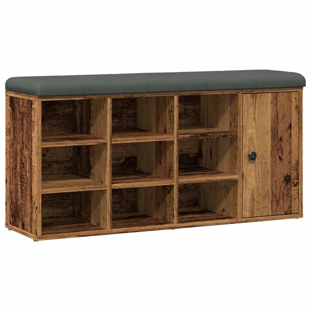 Panca Porta Scarpe Legno Antico 102x32x50 cm Legno Multistrato | homemem39