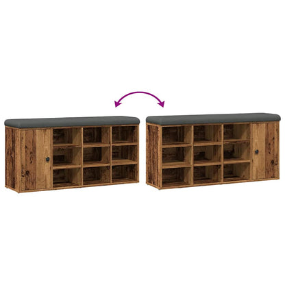 Panca Porta Scarpe Legno Antico 102x32x50 cm Legno Multistrato | homemem39
