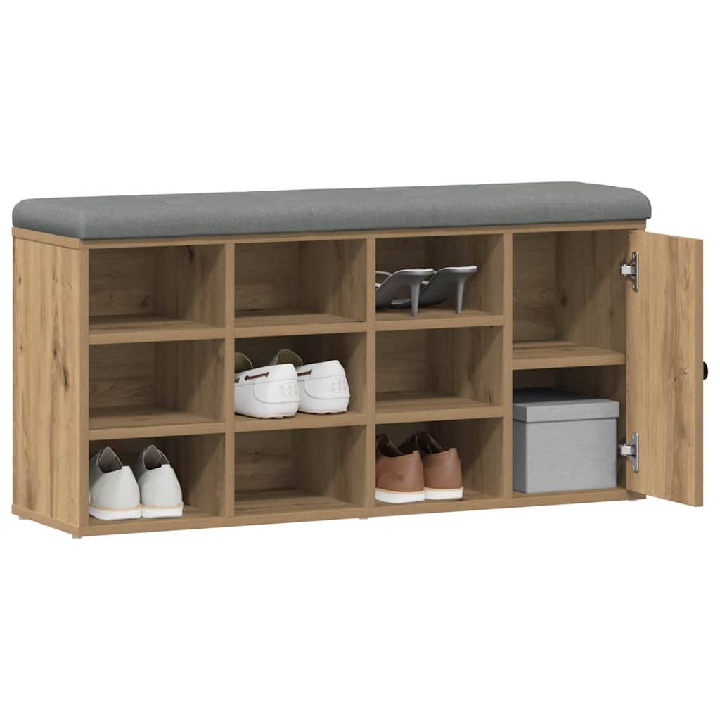 Panca Porta Scarpe Rovere Artigianale 102x32x50 cm Truciolato | homemem39