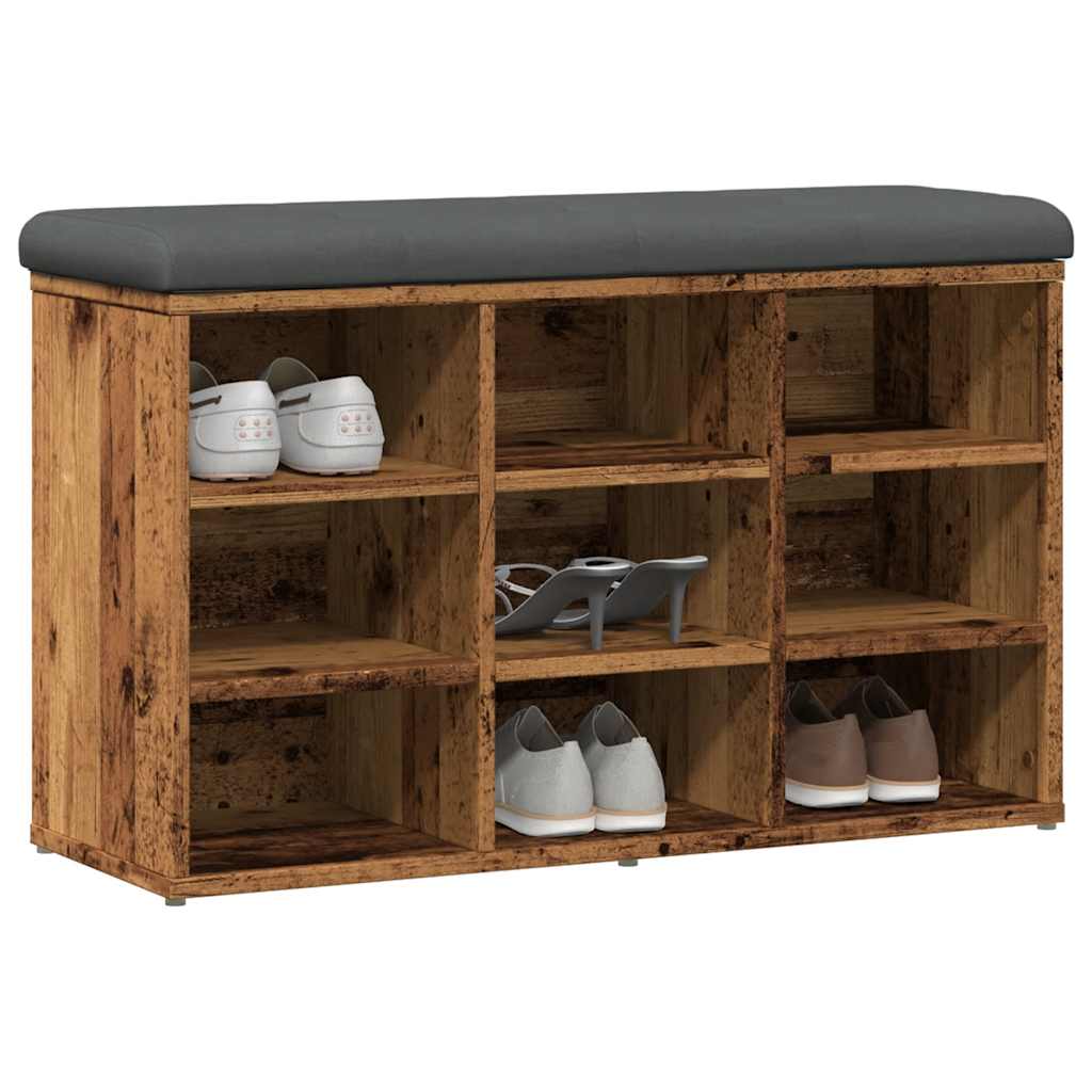Panca Porta Scarpe Legno Antico 82x32x50 cm Legno Multistrato | homemem39