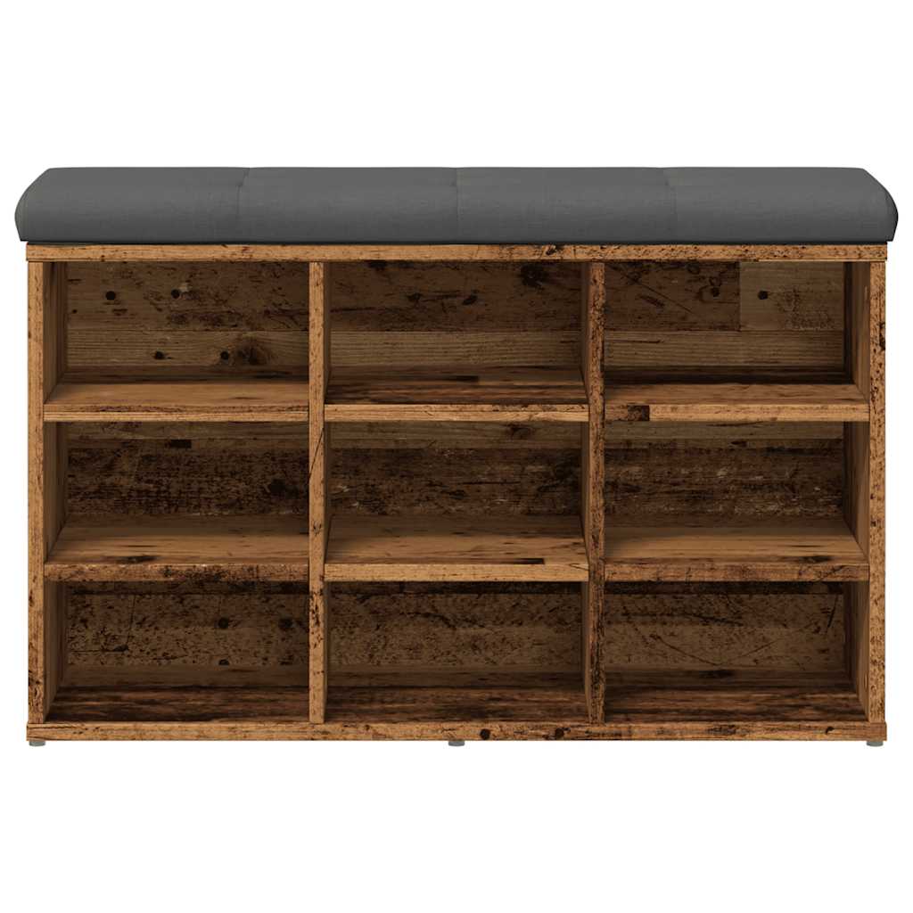 Panca Porta Scarpe Legno Antico 82x32x50 cm Legno Multistrato | homemem39