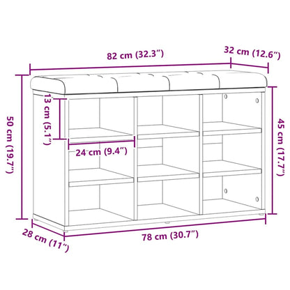 Scarpiera Rovere Artigianale 82x32x50 cm in Legno Multistrato | homemem39