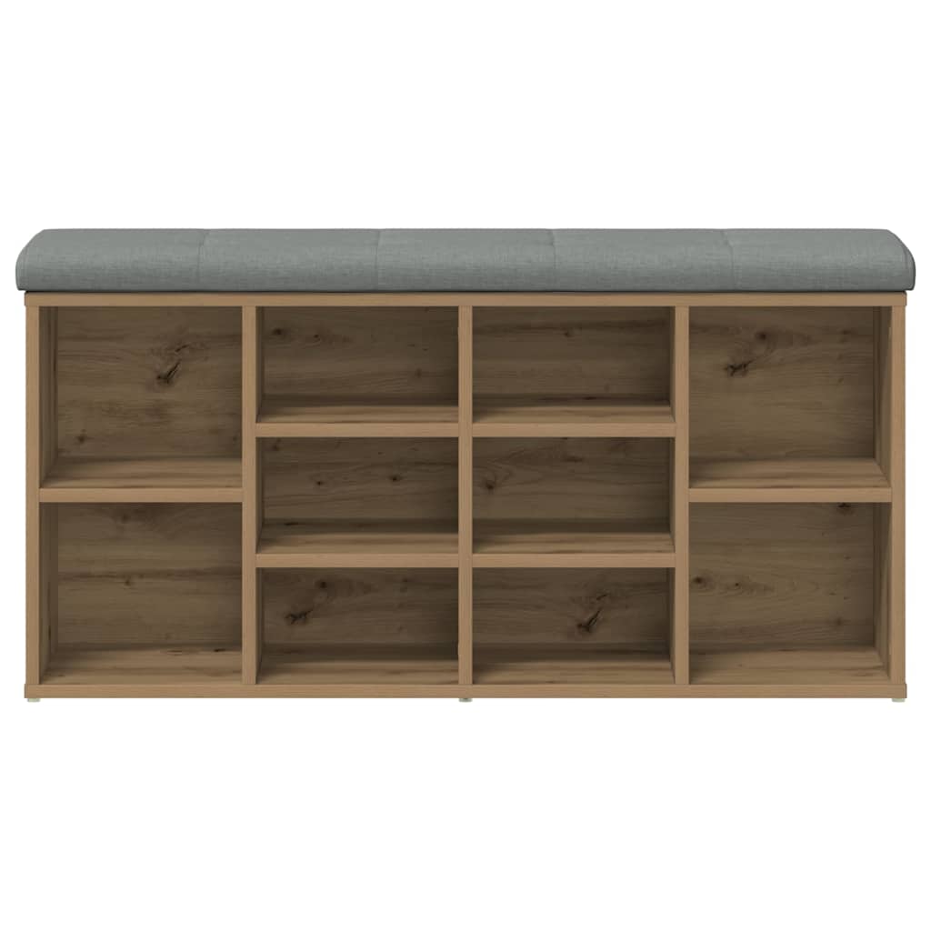 Panca Porta Scarpe Rovere Artigianale 102x32x50 cm Truciolato