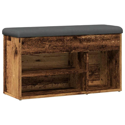 Scarpiera Legno Antico 82x32x45,5 cm in Legno Multistrato