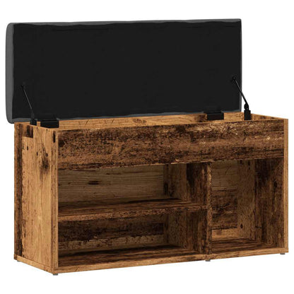 Scarpiera Legno Antico 82x32x45,5 cm in Legno Multistrato