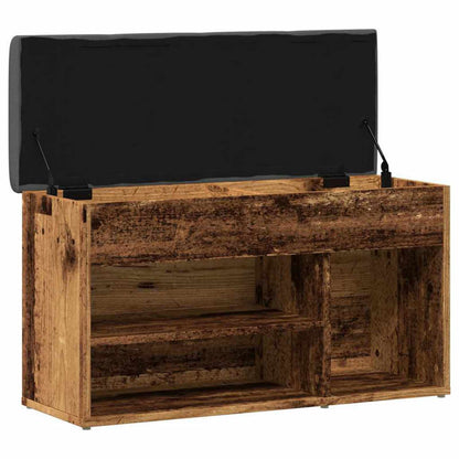 Scarpiera Legno Antico 82x32x45,5 cm in Legno Multistrato