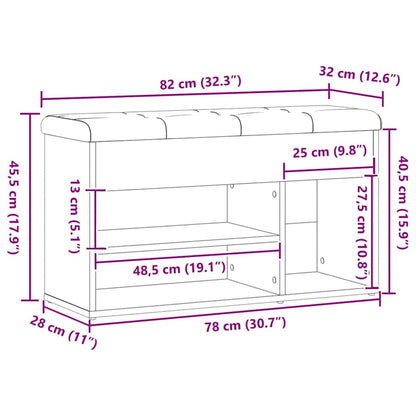 Scarpiera Rovere Artigianale 82x32x45,5 cm in Legno Multistrato - homemem39