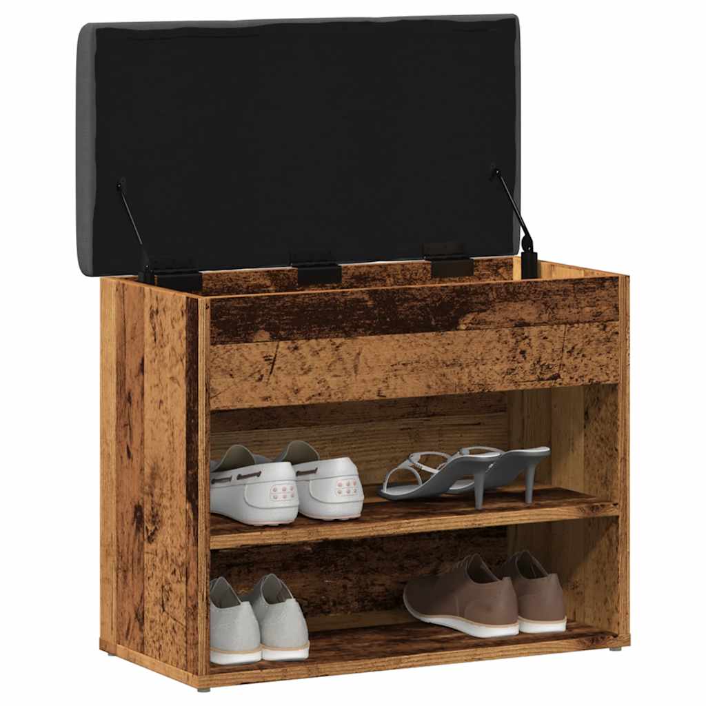 Scarpiera Legno Antico 62x32x50 cm in Legno Multistrato | homemem39
